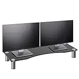 VonHaus 05/081 Large Curved Glass Monitor Stand -...