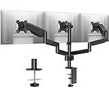 MOUNTUP Triple Monitor Stand Mount - 3 Monitor Desk...