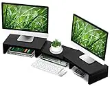 Dual Monitor Stand Riser Office Desktop Organizer...