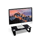 Eutuxia Dual Monitor Stand with Black Tempered Glass....