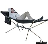 KingCamp Free Standing Hammock with Aluminum Stand,...