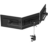 SLYPNOS Triple Monitor Desk Mount Stand with C-Clamp...